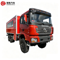 Autobus lourd Shacman 6x6, 28 places, climatisation au toit, chauffage diesel, navette pour le transport de personnel