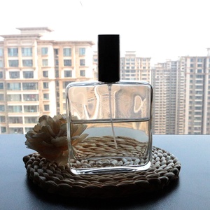 FENGJUN Flacon de parfum en verre transparent de forme carrée de haute qualité de 100 ml avec impression sérigraphique, couvercle en métal et boîte cadeau incluse - Product Image 6