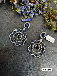 ต่างหูดีไซน์เนอร์คุณภาพเยี่ยม ชุบทอง ประดับด้วยหินฟิวชั่น สำหรับผู้หญิงและเด็กผู้หญิง เหมาะสำหรับงานแต่งงานและงานปาร์ตี้ - Product Image 2