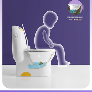 Pingouin coloré nouveau Design double chasse enfants adaptés aux enfants sanitaires <span class=keywords><strong>maternelle</strong></span> allongée toilettes pour enfants pour une utilisation scolaire - Product Image 3