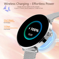 Reloj Inteligente LC610 para Mujer, Pantalla AMOLED, Monitor de Actividad Física, Resistente al Agua 5ATM, Monitor de Frecuencia Cardíaca, Reloj Inteligente para Damas