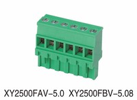 Connecteurs de bornes verticales enfichables XINLAIYA XY2500FBV 5,08 mm, remplacement des borniers de circuit imprimé 2EDGKB-5,08 mm à pas de 5,08 mm, couleur verte