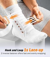 Attelle de cheville ajustée pour entorse, à lacets rapides, avec coussinets auto-moulants, en tissu nylon respirant, stabilisateur rafraîchissant, protection complète