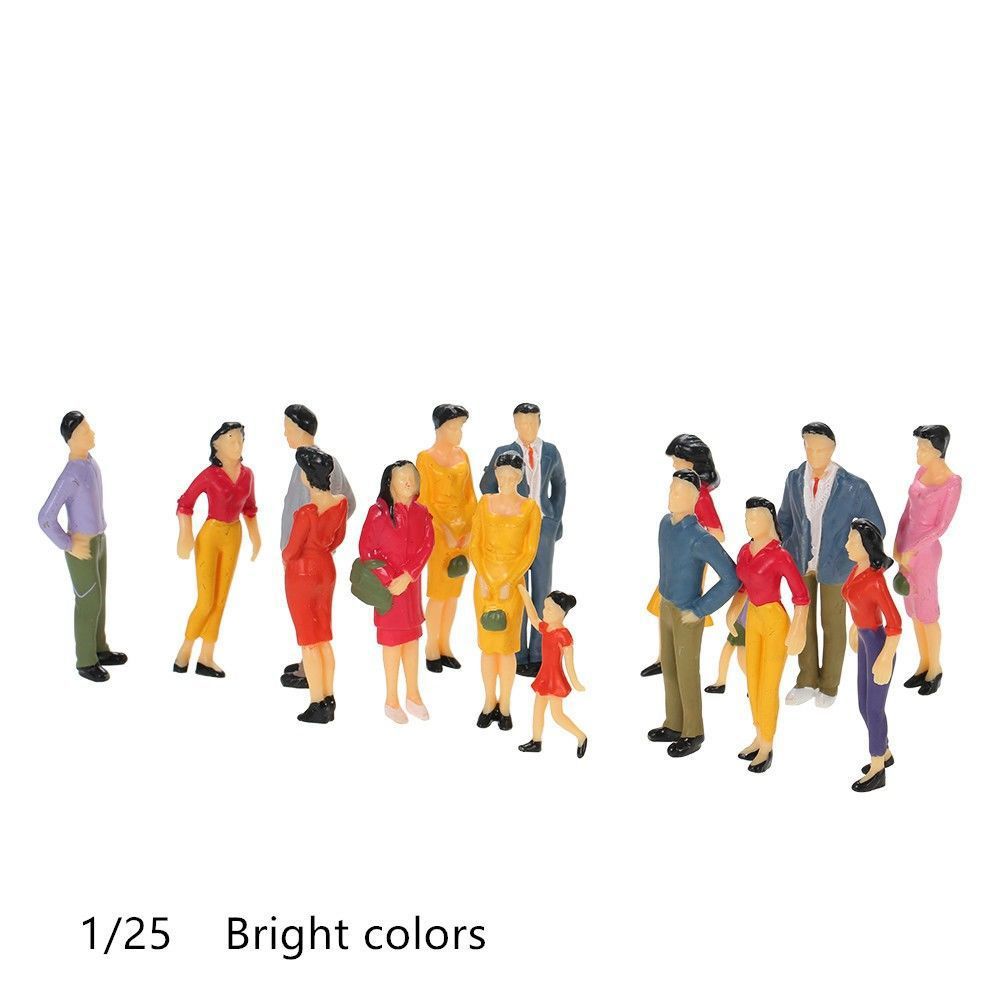 100pcs Model People Mini Scale 1:100 Painted Model People Mix Painted Model Train Park Street Passenger People Figures 58b7c3f8643c9661bb4c7621 - View #10