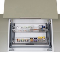 Puxar para baixo equipamento de armazenamento, cesta de fio de armazenamento, sistema de prateleira, elevador de elevação para armário de cozinha