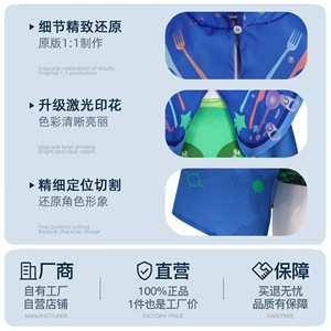 Manyusha Earth Special Envoy Costume Children 110-150 Blue Cosplay Outfit Halloween Stage Performance Attire - Product Image 5
