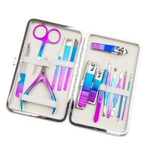 Ensemble d'outils de <span class=keywords><strong>manucure</strong></span> et pédicure en acier inoxydable coloré avec coupe-cuticules et coupe-ongles – Kits de <span class=keywords><strong>manucure</strong></span> en gros - Product Image 3