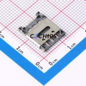 HX NANO SIM XG6P H1.35 SIM Card Connector SMD Connector Flip Cover Type Nano SIM Card Card Holder 1.35mm - Product Image 1