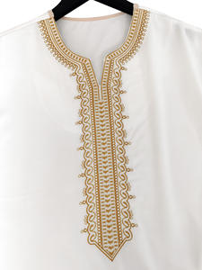 Túnica Marroquí Bordada de Lino para Hombre 2026, Thobe Musulmán con Bolsillo Lateral, Túnica Tradicional Jibba Abaya, Ropa Masculina Jalabiya - Product Image 5