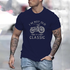 Maglietta classica da uomo con motivo motociclistico 100% poliestere girocollo manica corta stampa all'ingrosso - Product Image 5