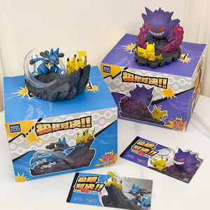 Autentico HOLLYBOX Diorama <span class=keywords><strong>di</strong></span> Battaglia Pokémon Ultimate in 2 Stili, Scena <span class=keywords><strong>Pikachu</strong></span> vs Gengar & Lucario, Decorazione da Scrivania, Regalo - Product Image 1