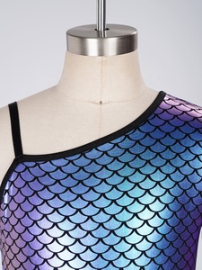 Leotardo con Estampado de Escamas de Pez para Niñas, Tutú Lírico, Disfraz de Sirena para Ballet, Recital, Competencia, Danza - Product Image 3
