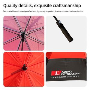 Parapluie de golf à double auvent avec logo personnalisé, ouverture automatique, manche droit, pour événements publicitaires, hôtels, cadeaux d'entreprise - Product Image 4