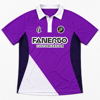 Kaos Polo Pria Custom 100% Polyester Kain Jacquard Premium Bernapas Cepat Kering Kerah Bulat Anti-Bakteri Nama Tim Semua