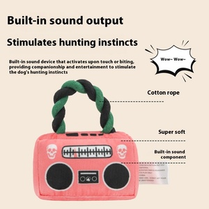 Giocattolo per Animali Domestici in Corda di Cotone di Lusso Durevole a Forma di Radio Interattivo con Suono per Cani e Gatti - Product Image 4