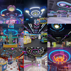 Suspension linéaire en aluminium de forme incurvée pour l'éclairage industriel de supermarché et de salle de sport de centre commercial avec fonction de suspension carrée - Product Image 2