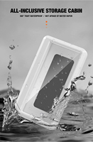 Support de téléphone portable universel pour douche, anti-buée, à fixation murale, grand format, étanche, rotation à 360 degrés