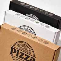 Boîte à pizza personnalisée OEM ODM, tailles 7-18 pouces, 33x33 40x40cm, conception de logo, prix d'usine, vente en gros