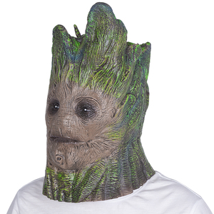 Masque intégral en latex - Design créature végétale, texture écorce d'arbre, accents de <span class=keywords><strong>mousse</strong></span> verte, doux et confortable pour Halloween, <span class=keywords><strong>cosplay</strong></span>, fête/scène - Product Image 3