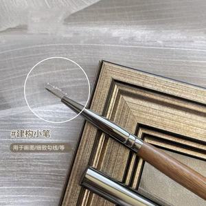 Ensemble de pinceaux pour nail art, 8 pièces, poils synthétiques, manche en métal, bois de noyer, professionnel pour la création de motifs dégradés sur les ongles - Product Image 2