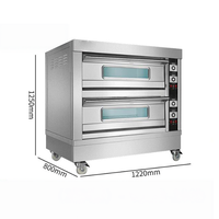 Nouveau four électrique commercial robuste à 3 niveaux et 9 plateaux en acier inoxydable avec fenêtre d'observation pour la pâtisserie professionnelle