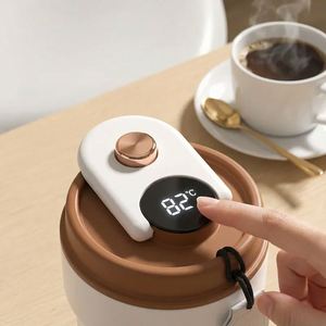 Gobelet isotherme en acier inoxydable 316L de 15 oz, à double paroi, avec cordon, tasse à café portable, maintien au chaud de 12 à 24 heures - Product Image 2