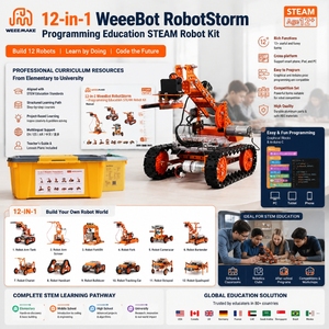 Kit <span class=keywords><strong>de</strong></span> Robot Educativo STEM <span class=keywords><strong>de</strong></span> Metal 12 en 1 para Aprendizaje <span class=keywords><strong>de</strong></span> Programación, Materiales Didácticos para el Hogar y la Escuela - Product Image 2