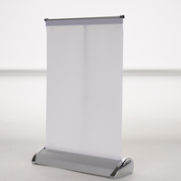 Mini support de bannière en aluminium en gros de table enroulable affichage de bureau enroulable support de bannière rétractable support de bannière publicité