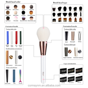 Professionale piccola spazzola conica con manico in legno 1 pz Ros EMF capelli sintetici per il trucco degli occhi personalizzabile singolo pennello scatola regalo - Product Image 6