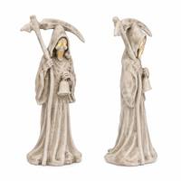 Ensemble de figurines LED d'Halloween - Couple de squelettes Porteurs de l'âme, lampes de sol, 3 designs, lumière chaude, alimentées par piles, en résine vinyle |   Décoration intérieure