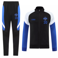 Jaket Sepak Bola Pria Berkualitas Terbaru dari Thailand dengan Ritsleting Penuh, Jaket Latihan Pria yang Dapat Disesuaikan, Setelan Training Sepak Bola Dewasa