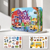 Livre d'activités Montessori pour enfants d'âge préscolaire, 4 thèmes disponibles, résistant aux déchirures, réutilisable, livre silencieux pour l'autisme