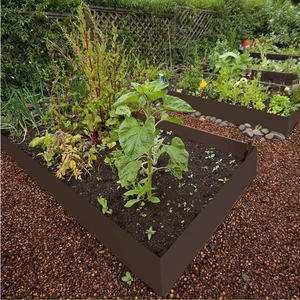 Bordure de jardin en acier Corten pour aménagement paysager, jardinière rectangulaire, bac à fleurs, ornement pour fenêtre ou parterre de fleurs - Product Image 3