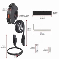 Chargeur Téléphone Vélo Universel pour Guidon avec Ports USB et USB-C Double pour Moto Charge Rapide