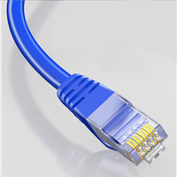 Cable de Red Ethernet de Alta Calidad de 0.5-30M, Conectores RJ45, CAT6, Gris/Azul, 6mm
