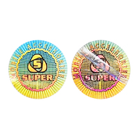 Autocollant laminé imprimé avec logo personnalisé, autocollant holographique imperméable, autocollant holographique 3D laser