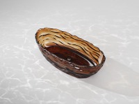 Baignoire autoportante en résine cristalline transparente à texture ondulée avec ensemble d'accessoires de salle de bain pour villa et hôtel