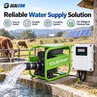 Pompe à eau solaire CC sans balais 3 CV, débit max. 60 m³/h, hauteur de refoulement 20 m, 300 V, alimentée par énergie solaire, pour irrigation au sol, personnalisable pour l'irrigation agricole