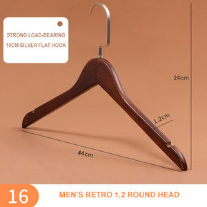 Appendiabiti da donna <span class=keywords><strong>Vintage</strong></span> per uomo adulto appendiabiti in legno antiscivolo appendiabiti retrò appendiabiti in legno massello rifinito liscio - Product Image 6