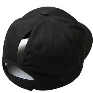 Gorra de Béisbol de 6 Paneles Personalizada con Logotipo, de Lujo, 100% Algodón, Gorras Deportivas con Cola de Caballo y Logotipo Personalizado - Product Image 4