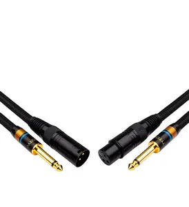 Professional 6.5mm xlr to rca cable hifi audio microphone cable for audio Speaker xlr audio cable