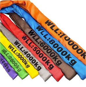 ポリエステルワイヤーロープフラットウェブ丸型エンドレス認定リギング & リフティングスリングリバースアイ2-Ply - Product Image 1