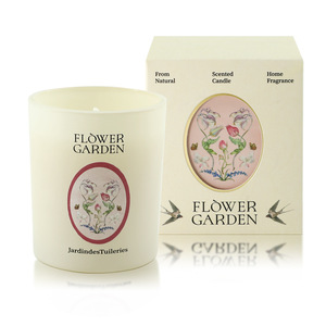 Bougie parfumée en verre blanc mat, cire de soja naturelle, faible émission de fumée, étiquette florale botanique vintage - Product Image 5