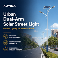 Lampadaire solaire XUYIDA avec poteau 60W-150W IP66 en alliage d'aluminium, ensemble complet, lampe de route LED extérieure étanche
