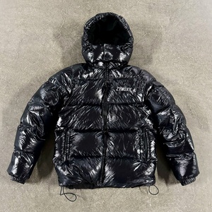 Clothing Manufacturers Warm Wear Goose <b>Duck</b> Zip up <b>Coat</b> Oversized Lightweight Custom Puffer Jacket Men Winter <b>Down</b> Jacket Black - Product Image 1