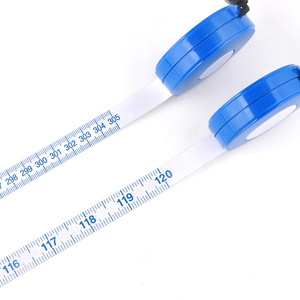 Cinta métrica Wintape de 3 m y 13 mm, azul, métrica, con retorno manual, para medir la altura corporal y la ropa. - Product Image 1