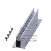 Structure de support solaire en aluminium de haute qualité YZ pour champ ouvert, mini-rail, prix compétitif, montage solaire rapide, garantie 25 ans