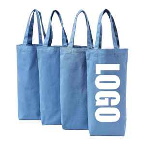 Sac à vin en toile cirée personnalisé, lavable, portable, coloré, pour cadeaux et festivals, avec poignée de transport - Product Image 1