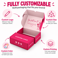 Boîte d'expédition pliable personnalisée, directement de l'usine, offrant des couleurs à fort contraste et un logo personnalisé pour les cadeaux de boutique