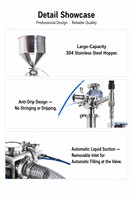 Machine de remplissage verticale pneumatique pour pâtes épaisses et liquides, avec trémie, pour sauce tomate, sauce piquante, curry, crème d'arachide, pommade, en bouteille
